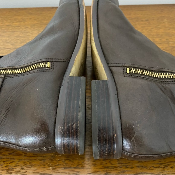 SOLD Michael Kors Arley Dark Brown Leather Stretch Tall Riding Boot Size 8 - Picture 10 of 16